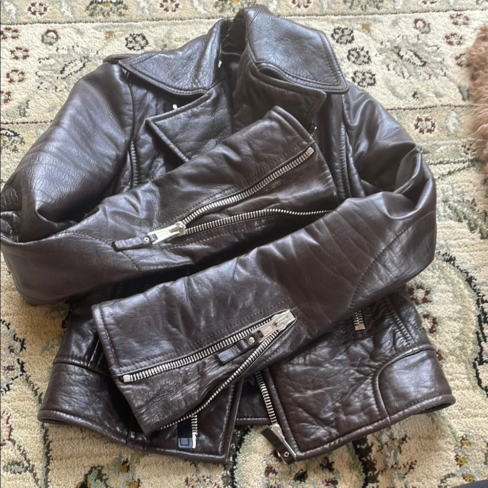 RARE Balenciaga Leather Moto Jacket – Espresso Brown - Picture 7 of 11